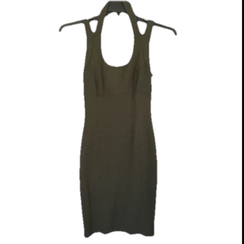 Mystic Size M Olive Green Body Con Dress
